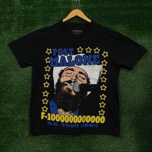 Post Malone F-1 Trillion US Tour T-Shirt Size Large
